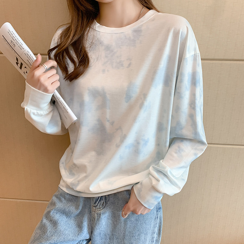 2021 fall fashion tie-dye women's sweatshirt  hoodless b