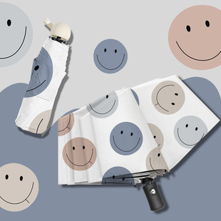 可爱自动雨伞女晴雨两用结实抗风折叠遮阳防晒防紫外线黑胶太阳伞