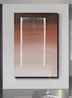 YZS 手绘油画【蒹葭】简约红色法式画玄关餐厅客厅沙发背景墙挂画