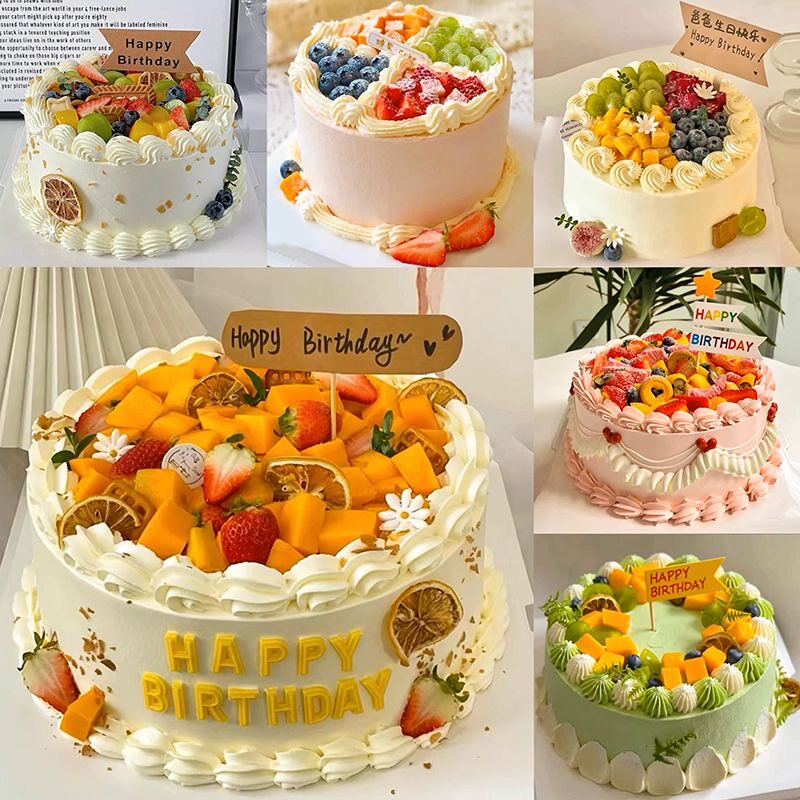 蛋糕模型仿真2026新款网红欧式水果奶油生日假蛋糕橱窗展示样品