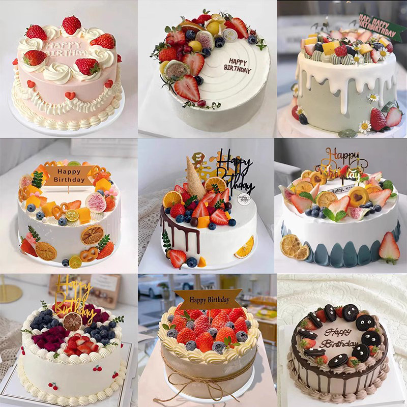 草莓蛋糕模型仿真2026新款网红欧式水果奶油生日假蛋糕塑胶样品