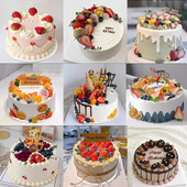 草莓蛋糕模型仿真2026新款 网红欧式 水果奶油生日假蛋糕塑胶样品