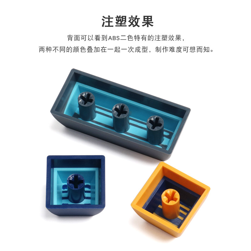 DOMIKEY ATTILLAN GRAY BLUE YELLOW TWO-COLOR MOLDING SA BALL CAP LARGE SET OF 159 KEY CUSTOM KEYCAPS