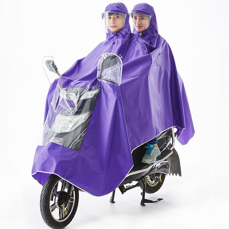 美绮尔（MEIQIER）电动车雨衣男女头盔式成人骑行单人双人电瓶车
