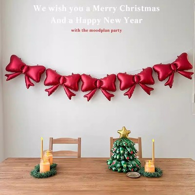 Bow Balloon Decor for Birthday Christmas Party蝴蝶结气球装饰