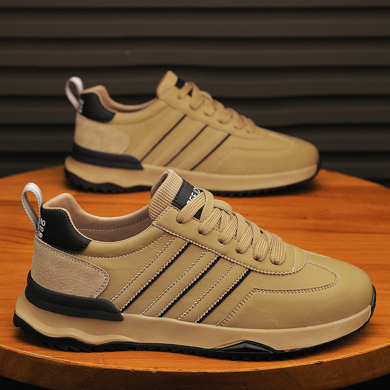 运动风男鞋秋冬新款休闲阿甘鞋男士厚底百搭时尚板鞋青年低帮潮鞋