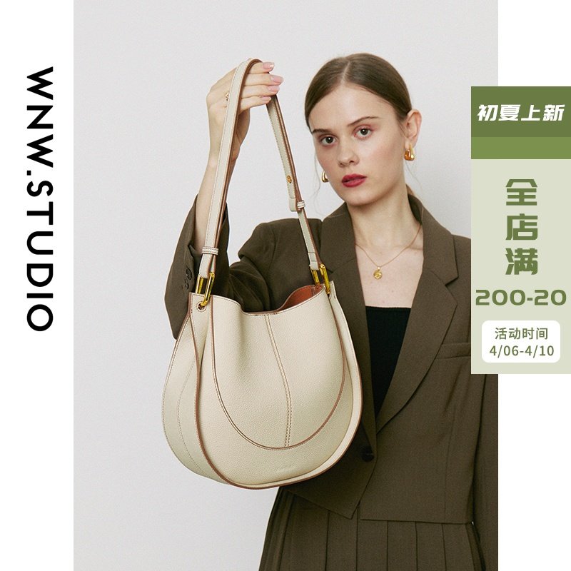 真皮包包女头层牛皮小众轻奢女包2021新款潮时尚马鞍包单肩斜挎包