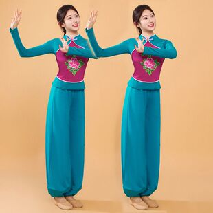 午后骄阳广场舞妹妹爱上庄稼汉舞蹈服陕北舞蹈服装民族风表演套装