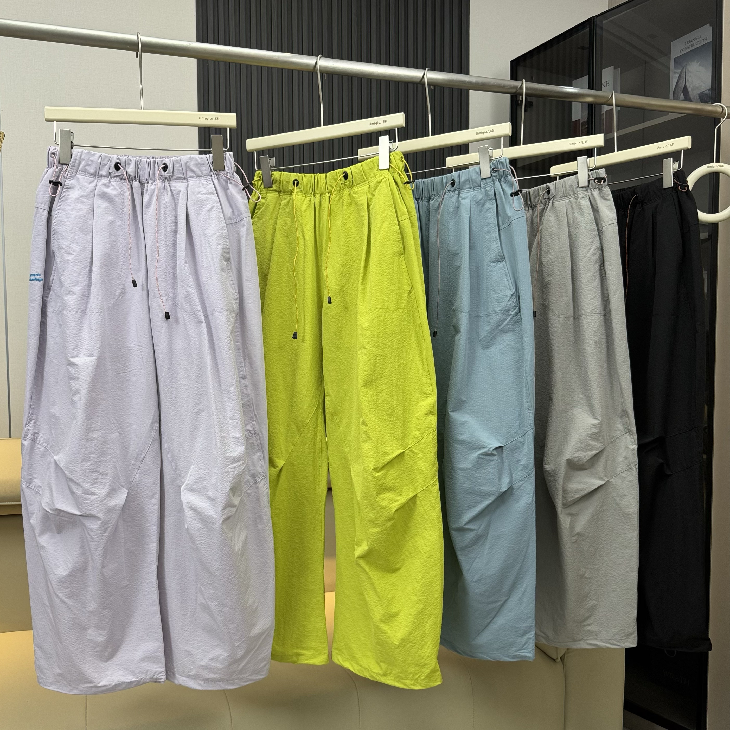 棵米ai蕉家！户外山系情侣款防泼水直筒束脚休闲裤徒步工装伞兵裤