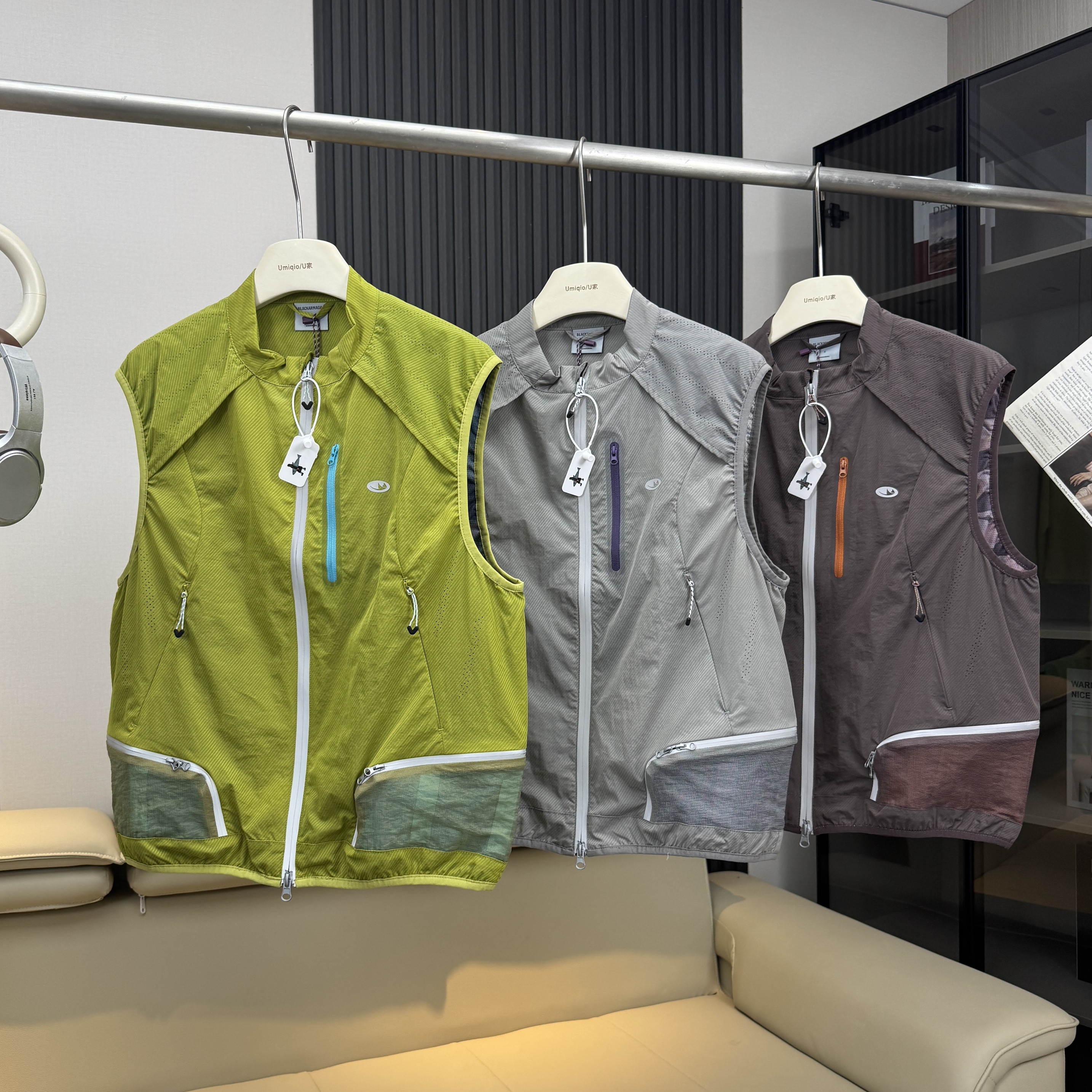 棵米ai蕉家！户外山系防风撞色拼接立领马甲男女休闲无袖背心外套,男装,常规马甲,淘宝优惠券,粉丝福利购,淘宝优惠卷