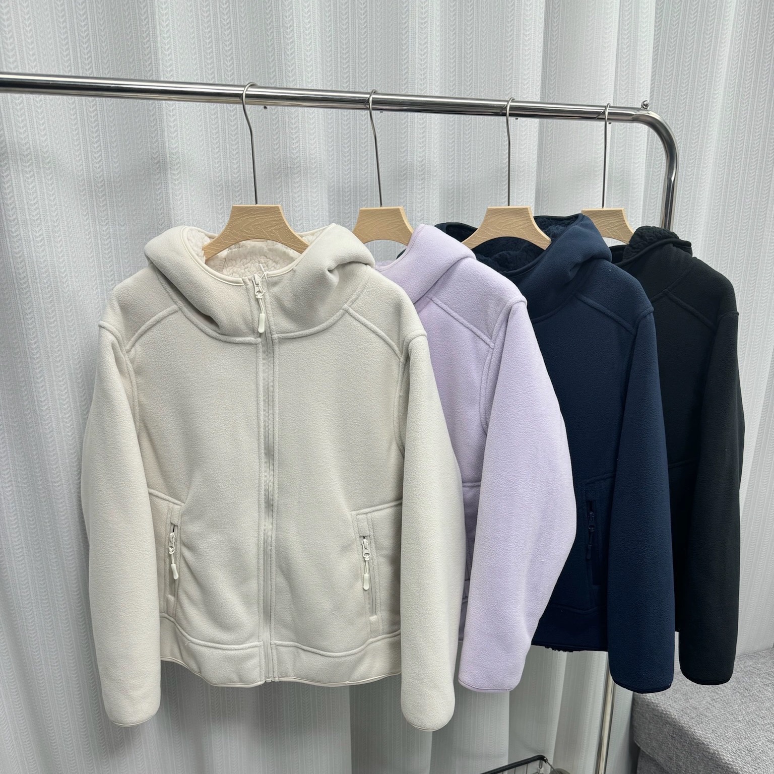 贼暖！重磅700g！连帽摇粒绒防风夹克加绒加厚羊羔绒运动休闲外套