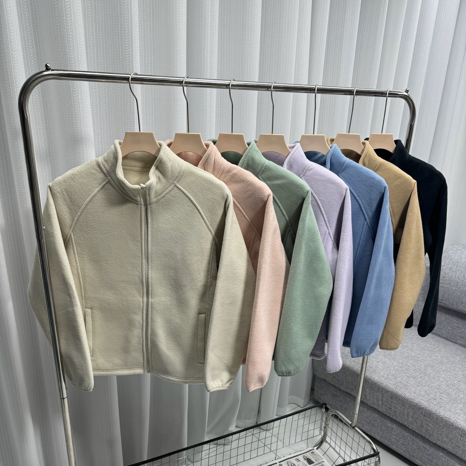 重磅推荐！岛国单！秋冬宽松加厚保暖立领双面摇粒绒外套抓绒内胆