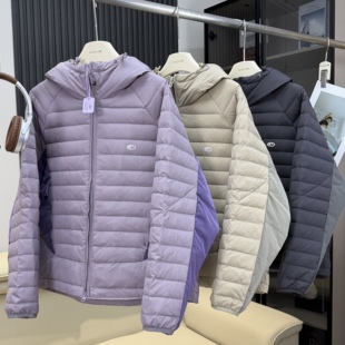 棵米ai蕉家！户外山系情侣款连帽排骨羽绒服90白鸭绒保暖轻薄外套