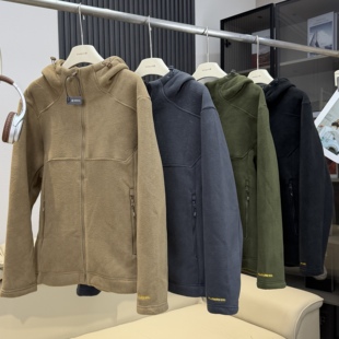 重磅620克 抓绒衣外套夹克 户外山系双面摇粒绒加绒加厚连帽开衫