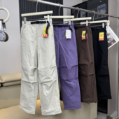 棵米ai蕉家户外山系防风防水冲锋裤 滑雪裤 加绒加厚伞兵裤 阔腿工装