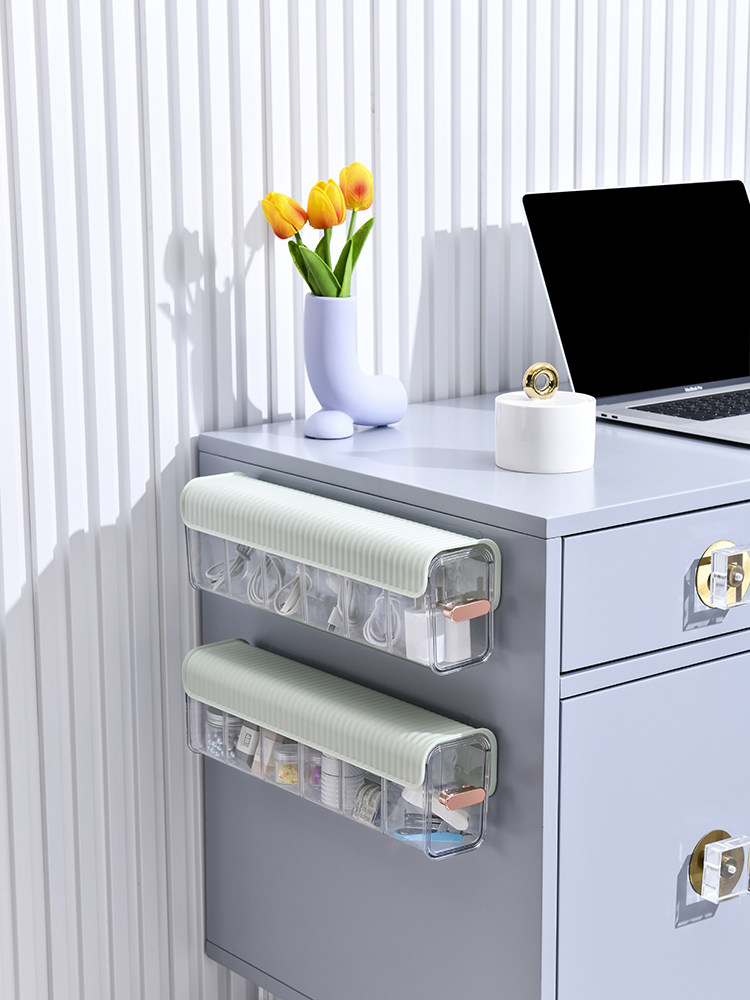 数据线壁挂收纳盒桌面桌旁手机充电线充电头理线器多功能一物多用