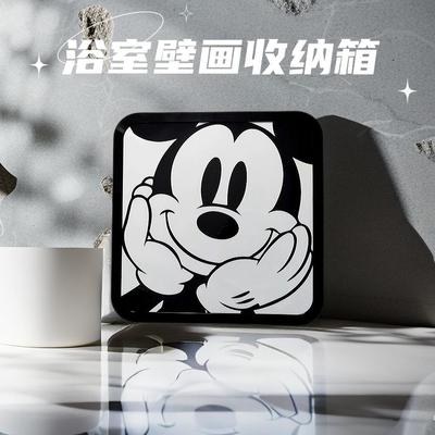 浴室置物架洗澡放干净衣服神器厕所壁画收纳箱折叠防水盒卫生间柜
