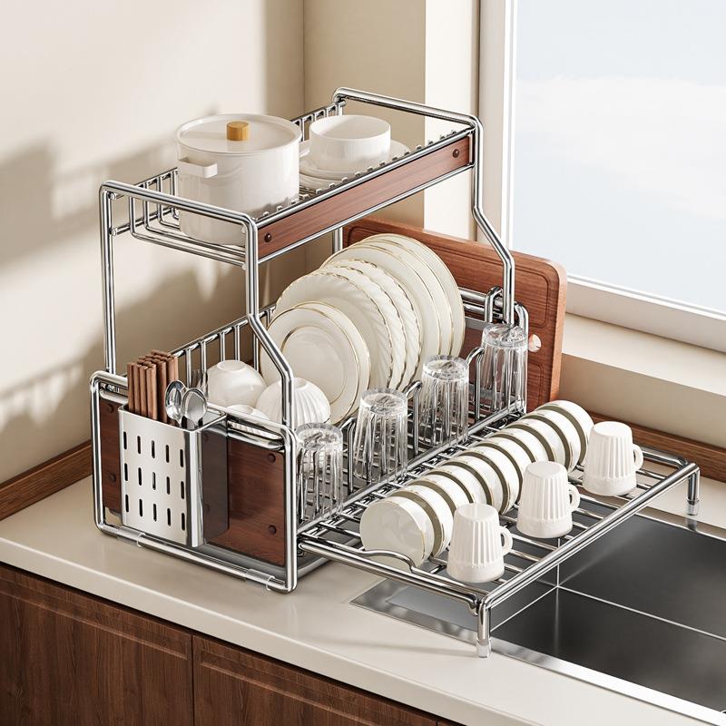 碗碟收纳架2025新款厨房多功能
