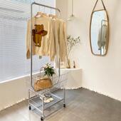 网红拍照移动购物车衣架落地橱窗陈列 货架童装 服装 店展示架男女装