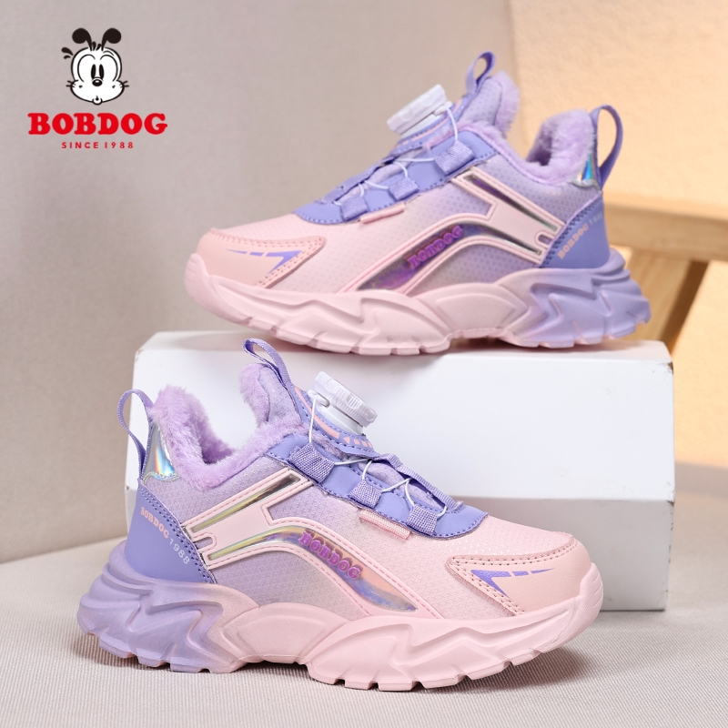 女童棉鞋儿童运动鞋冬季巴布豆