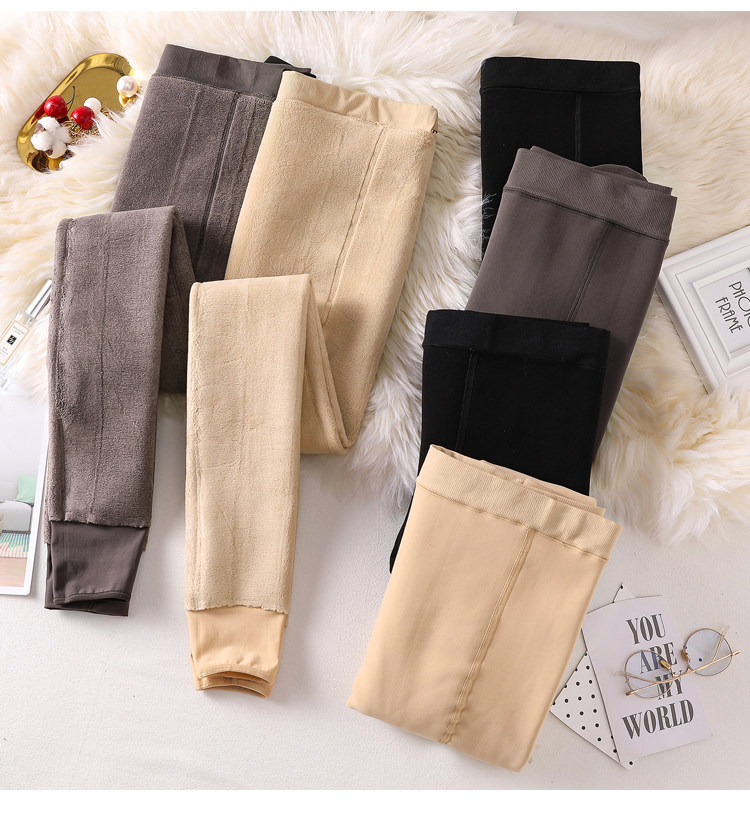 加肥加大码孕妇装冬装时尚托腹长裤高腰加绒调节弹力加厚踩脚丝袜