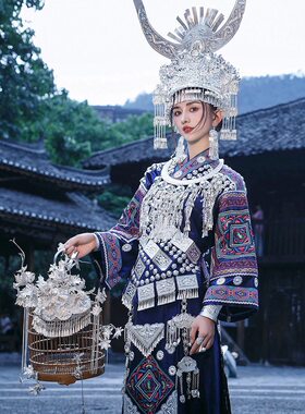 苗族服装写真旅拍闺蜜苗疆舞蹈少女云南贵州土家族婚纱民族风摄影