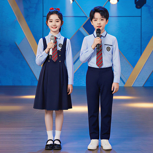 中小大学生诗歌朗诵团体大合唱演出服装学院风团体班服表演套装