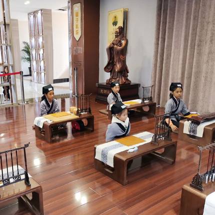 仿古国学桌幼儿园中式书法桌子实木儿童培训班课桌椅围棋桌茶艺桌