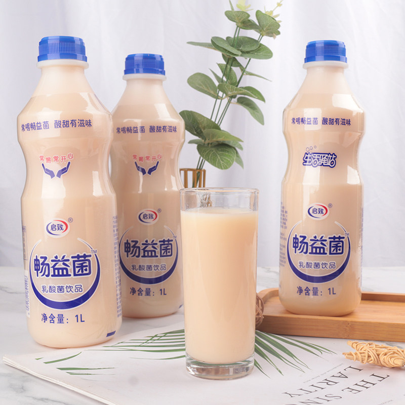 【畅益菌大瓶宴会装】乳酸菌1l*4瓶酸奶牛奶益生菌饮料年货销售