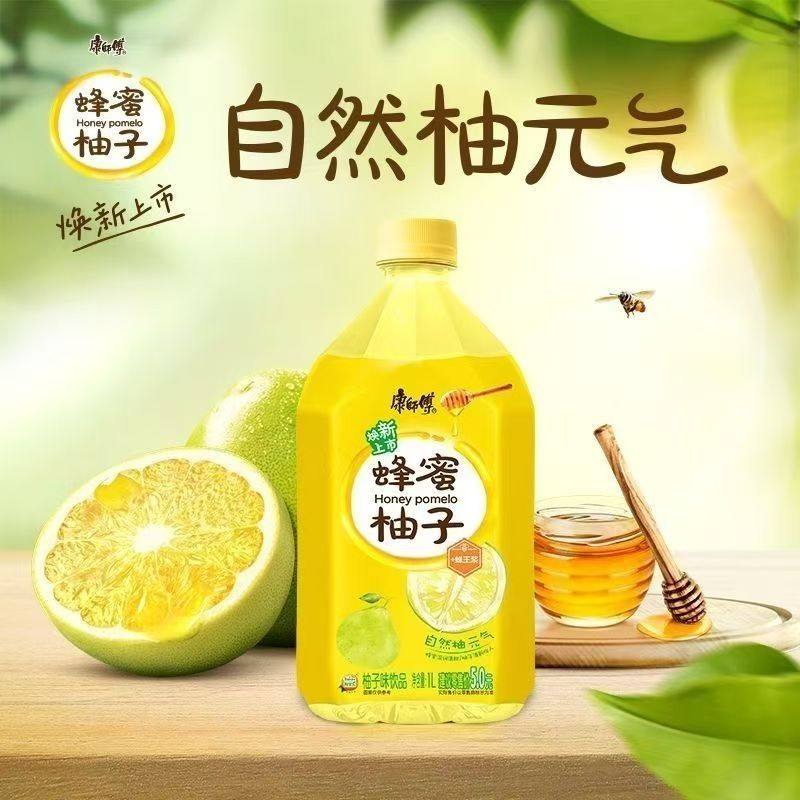 康师傅蜂蜜柚子整箱大瓶1L*1瓶实惠大品牌夏季温润怡人解暑渴饮品
