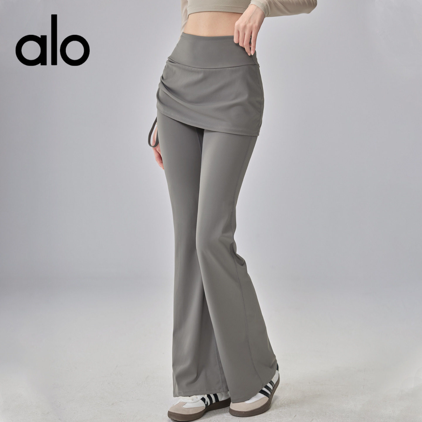 AIo秋假两件运动长裤女普拉提训练微喇裤提臀瑜伽裤裙屁帘健身裤,运动服/休闲服装,健身裤,淘宝优惠券,粉丝福利购,淘宝优惠卷