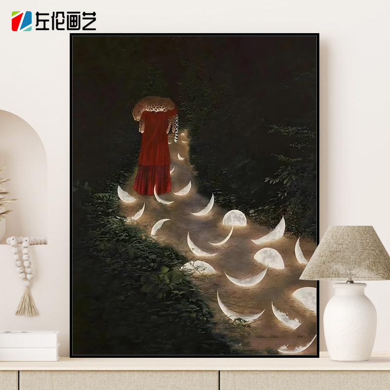 奈梅奈瑪依-月亮墜落了一千次數(shù)字油畫世界名畫手工diy填色手繪畫