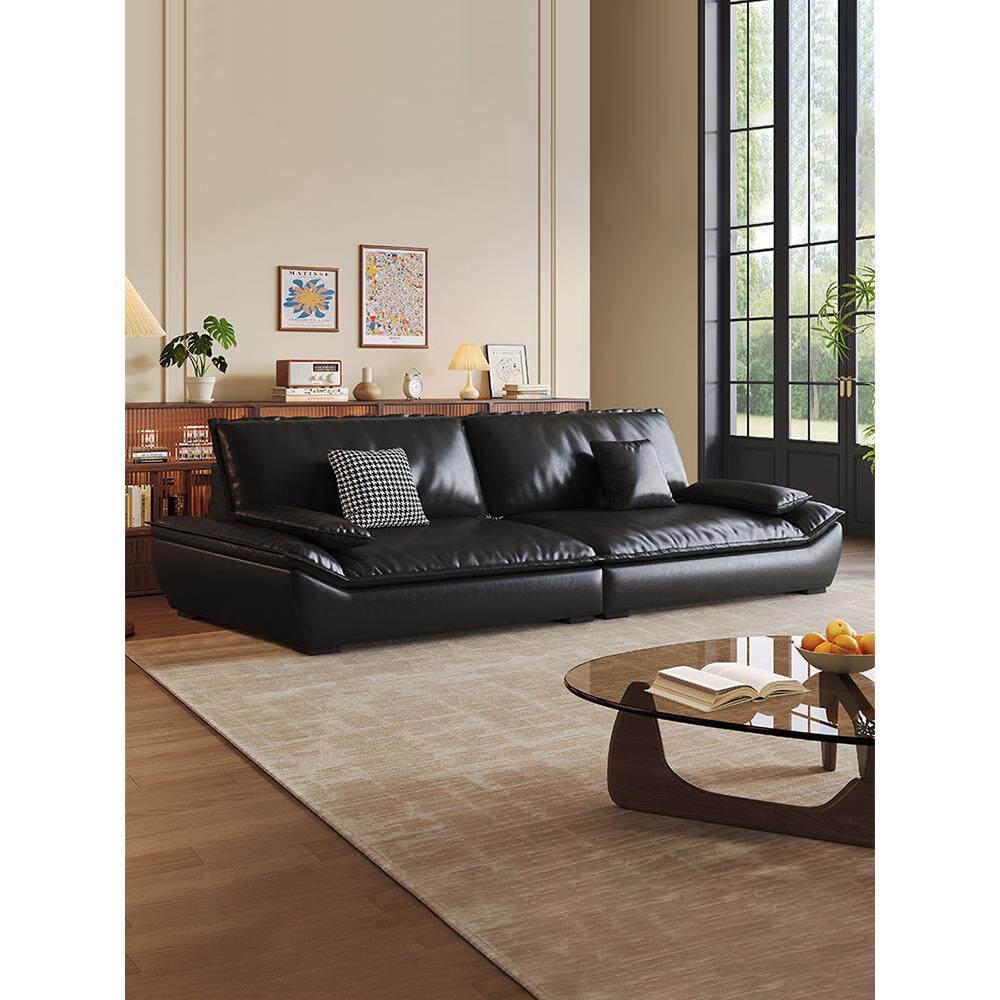 意式极简小户型布艺帆船沙发客厅现代简约直排双三人位贵妃出租房