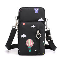 2026 Mobile phone bag for women, mini crossbody bag for summer, mobile phone cloth bag, vertical neck hanging portable wrist coin purse thumbnail 5