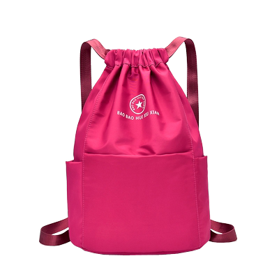抽绳束口袋轻便尼龙布旅行双肩包