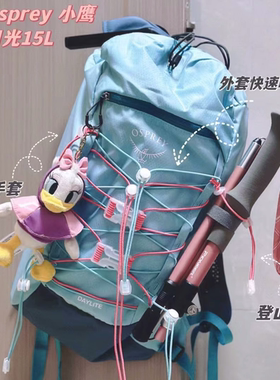小鹰OSPREY Daylite 亮蓝色日光15升双肩包城市通勤轻质背包20L