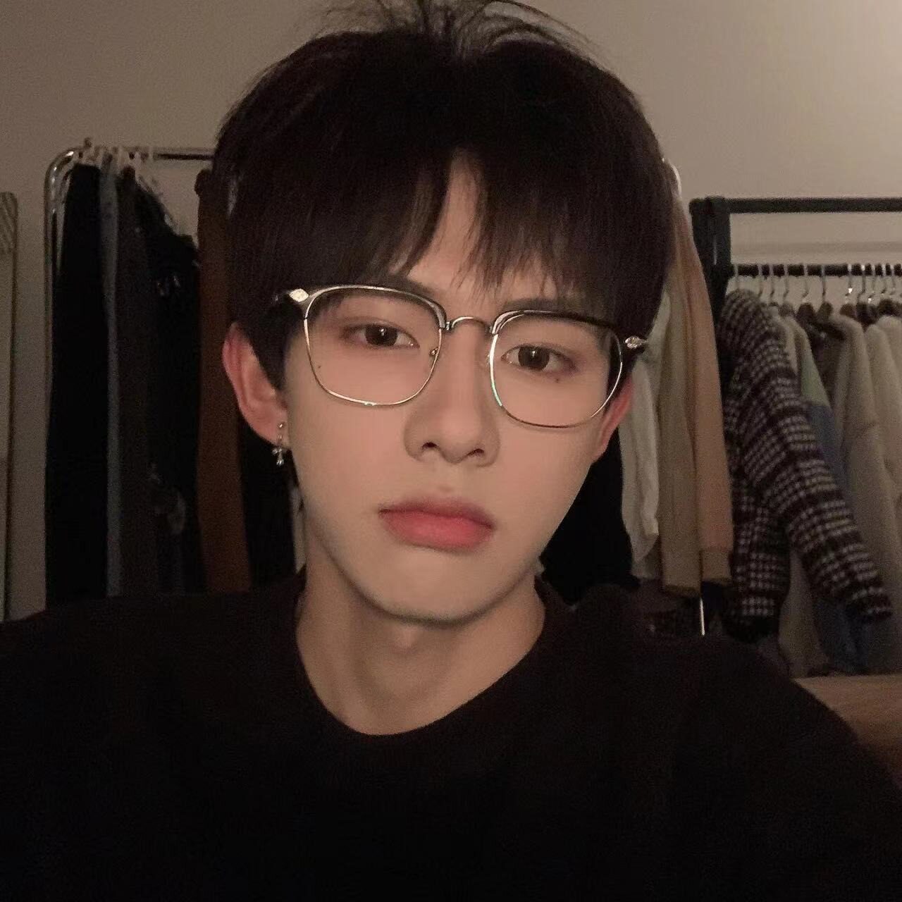 渣男半框近视眼镜韩版潮可配度数痞帅斯文败类圆脸大脸眼镜框架女