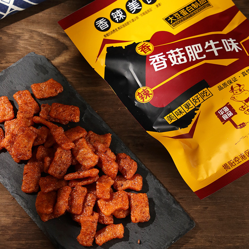 香菇肥牛90后怀旧零食大豆制品辣片酱香肥牛素肉经典小吃零食