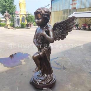 园林景观摆件 大型西洋景观人物铸铜雕塑小天使铜像欧式