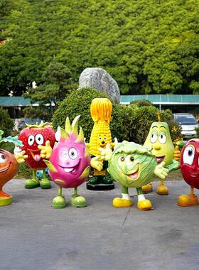 卡通水果蔬菜玻璃钢户外雕塑创意景观装饰生态园林农场模型大摆件