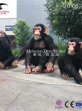 大型仿真会动会叫猴子大猩猩动物模型自贡动物厂家直销景区摆件