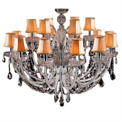 美式水晶吊灯创意客厅灯简欧卧室餐厅灯具欧式大气别墅蜡烛灯