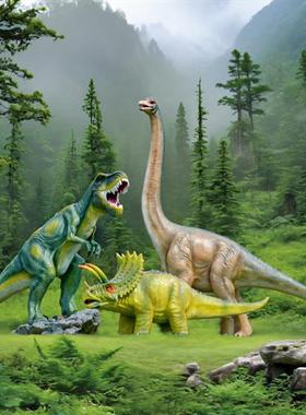 玻璃钢仿真恐龙模型霸王龙雕塑户外景区公园林游乐园主题大型摆件