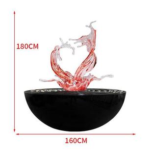 高级摆件轻奢透明雕塑摆件酒店大堂大厅样板间客厅玄关装 饰大摆件