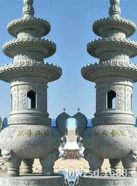 景区汉白玉石塔制作价格曲阳石雕佛塔图案寺庙石材万佛塔厂家