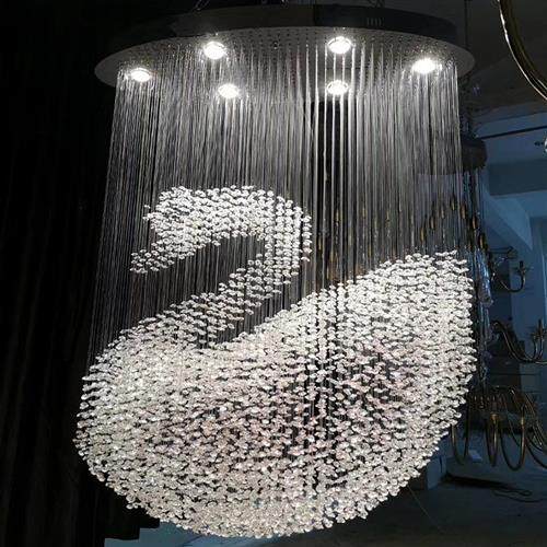 酒店大堂非标定制灯具售楼沙盘吊灯来样加工非标光立方满天星吊灯