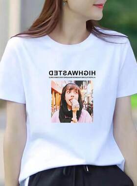 短袖t恤女ins潮春装便宜宽