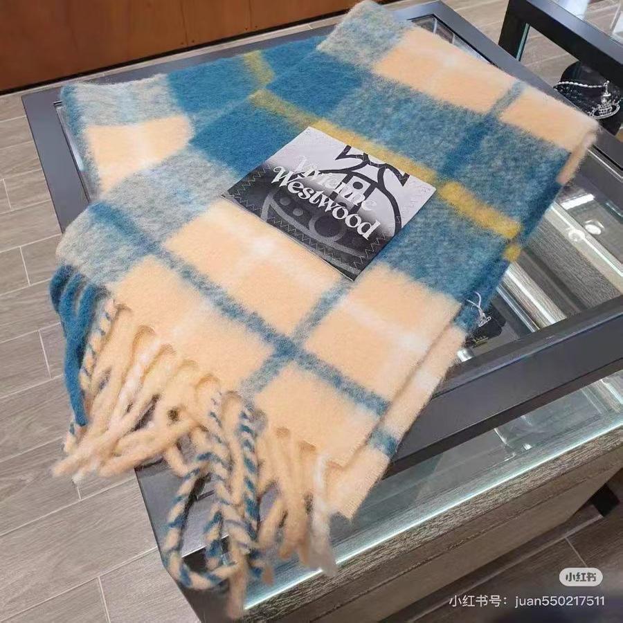 茵沫苓秋冬新款格子围巾