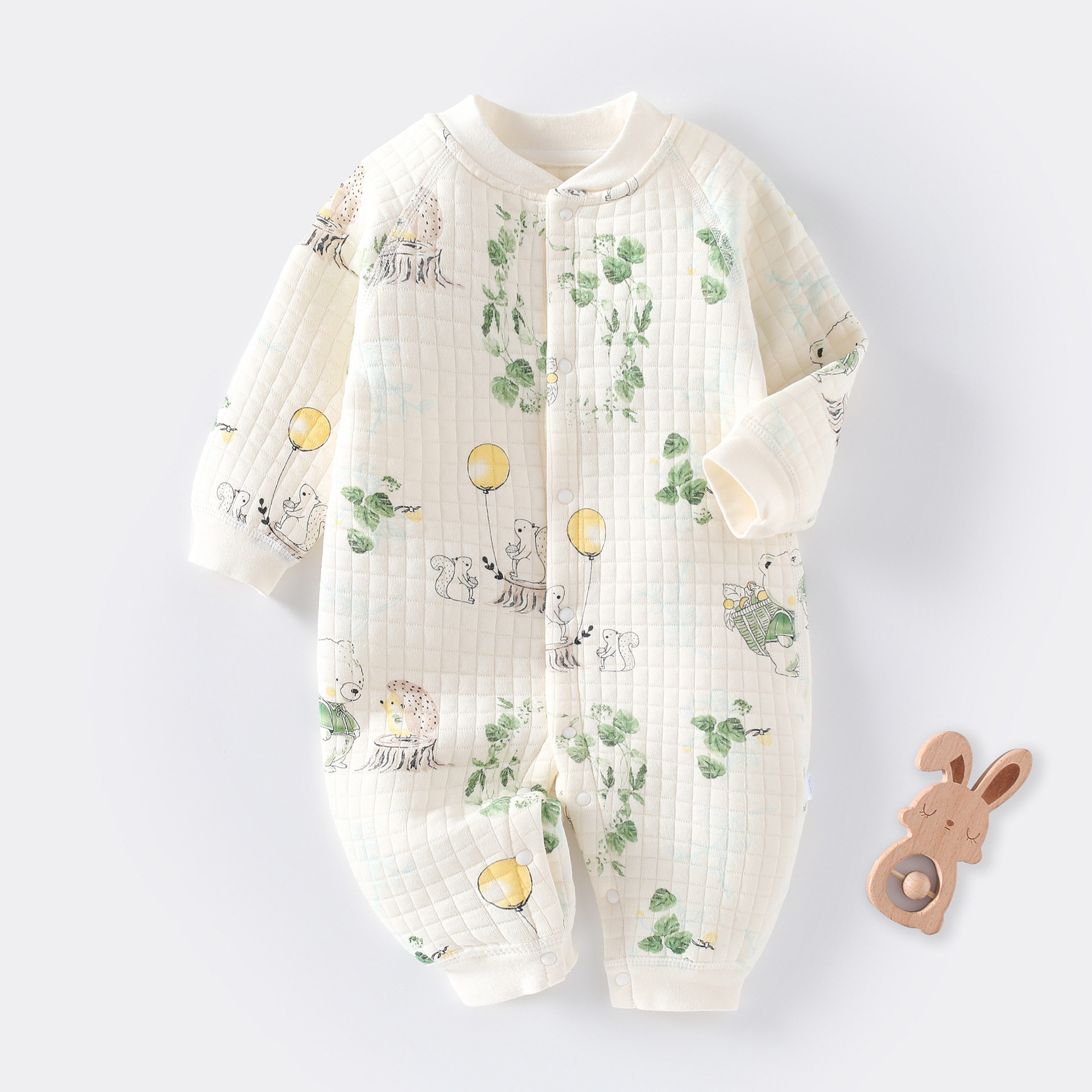 宝宝衣服三层保暖加厚夹丝秋冬季睡袋/防踢被