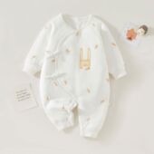 40g 新生儿夹棉蝴蝶衣秋冬初生婴儿宝宝衣服和尚服薄棉哈衣